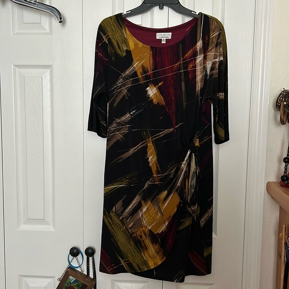 NWT Multi-Color Faux Wrap Dress